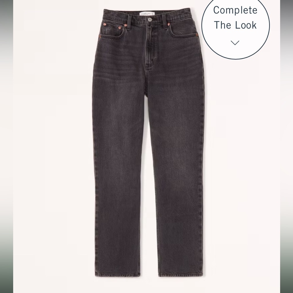 Abercrombie & Fitch High Rise Jeans - Dark Gray